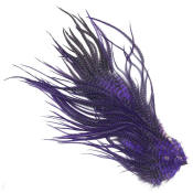 Hareline Dubbin Half Rooster Grizzly Saddles-Purple